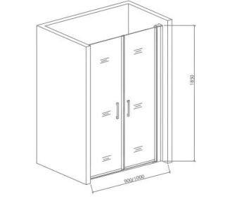 Душевая дверь в нишу Good Door Pandora SD90 стекло прозрачное